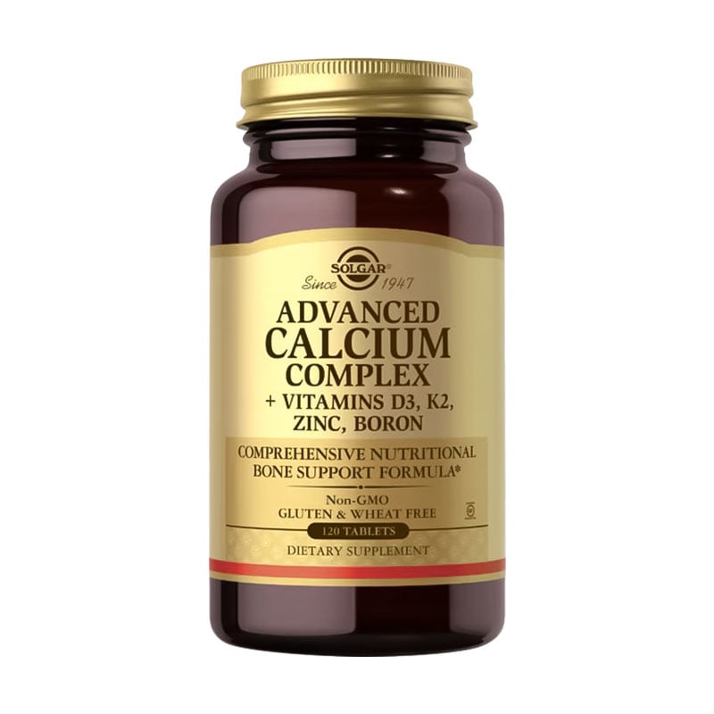 Вітамінно-мінеральний комплекс Solgar Advanced Calcium Complex + Vitamins D3, K2, Zinc, Boron, 120 таблеток